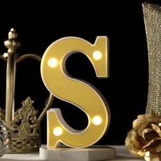 Steel Marquee Letter Gold Letters S High-End Custom Zinc Metal Marquee Light Marquee Sign