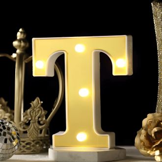 Steel Marquee Letter Gold Letters T High-End Custom Zinc Metal Marquee Light Marquee Sign