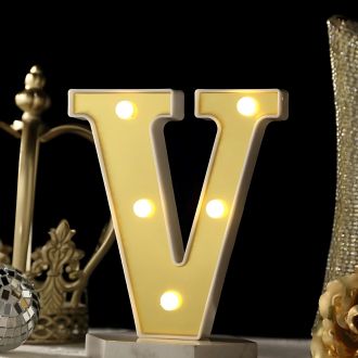 Steel Marquee Letter Gold Letters V High-End Custom Zinc Metal Marquee Light Marquee Sign