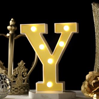 Steel Marquee Letter Gold Letters Y High-End Custom Zinc Metal Marquee Light Marquee Sign