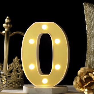 Steel Marquee Letter Gold Number 0 High-End Custom Zinc Metal Marquee Light Marquee Sign
