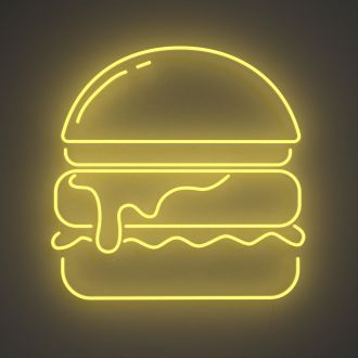 Gold Burger Neon Sign MNE11065