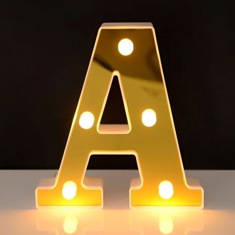 Steel Marquee Letter Golden Alphabet A Party Decor High-End Custom Zinc Metal Marquee Light Marquee Sign