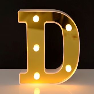 Steel Marquee Letter Golden Alphabet D Party Decor High-End Custom Zinc Metal Marquee Light Marquee Sign