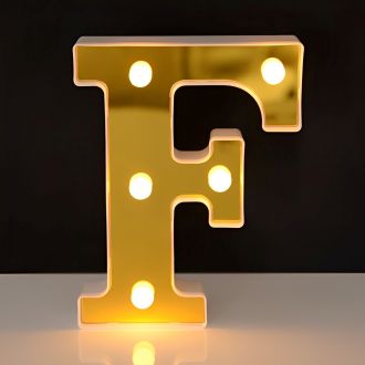 Steel Marquee Letter Golden Alphabet F Party Decor High-End Custom Zinc Metal Marquee Light Marquee Sign