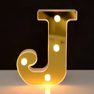Steel Marquee Letter Golden Alphabet J Party Decor High-End Custom Zinc Metal Marquee Light Marquee Sign