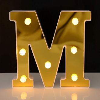Steel Marquee Letter Golden Alphabet M Party Decor High-End Custom Zinc Metal Marquee Light Marquee Sign