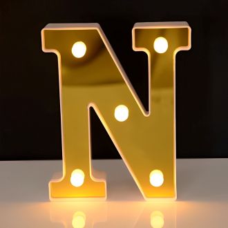 Steel Marquee Letter Golden Alphabet N Party Decor High-End Custom Zinc Metal Marquee Light Marquee Sign