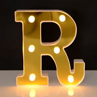 Steel Marquee Letter Golden Alphabet R Party Decor High-End Custom Zinc Metal Marquee Light Marquee Sign