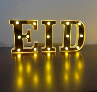 Steel Marquee Letter Golden Eid High-End Custom Zinc Metal Marquee Light Marquee Sign