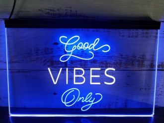 Good Vibes Only Disco Dual LED Neon Sign