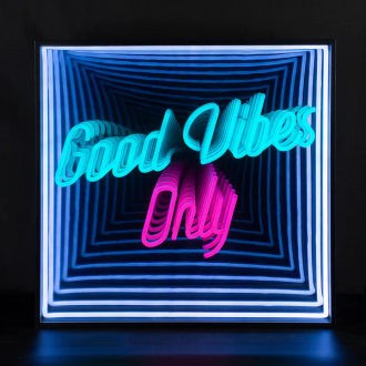 Good Vibes Only Infinity Mirror Neon Sign