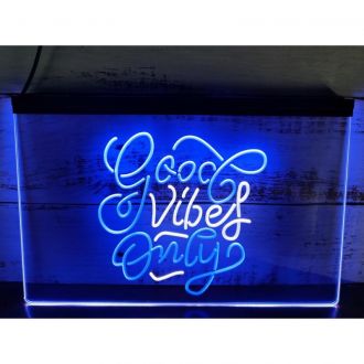 Good Vibes Only Living Dor Dual LED Neon Sign