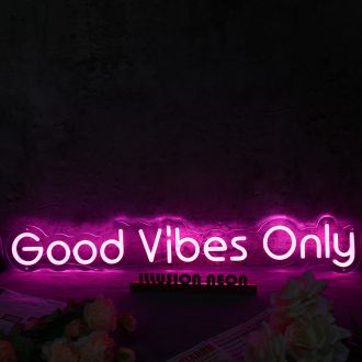 Good Vibes Only Purple Neon Sign
