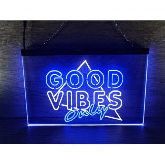 Good Vibes Only Triangle Dual LED Neon Sign
