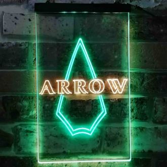 Green Arrow Dual LED Neon Sign