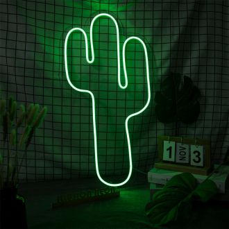 Green Cactus Neon Sign