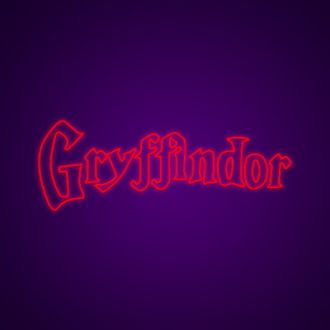 Gryffindor Neon Sign