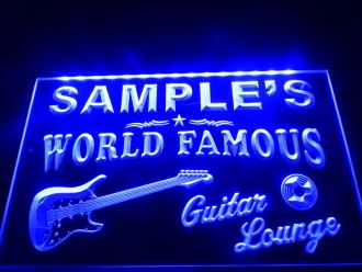 Guitar Lounge Bar Pub Room LED Neon Sign