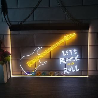 Guitar Music v1 Dual LED Neon Sign