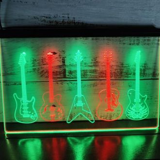 Guitar Weapon Dual LED Neon Sign