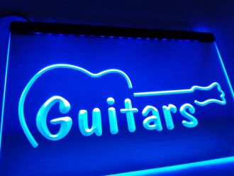 Guitars Music Bar Pub Lounge LED Neon Sign