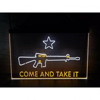 Gun Star Dual LED Neon Sign