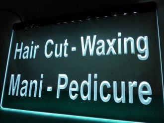 Hair Cut Waxing Mani Pedicure LED Neon Sign