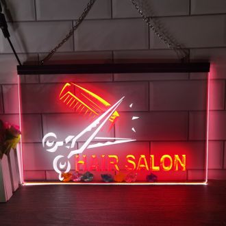 Hair Salon v1 Dual LED Neon Sign