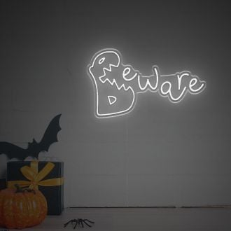 Halloween Beware LED Neon Sign