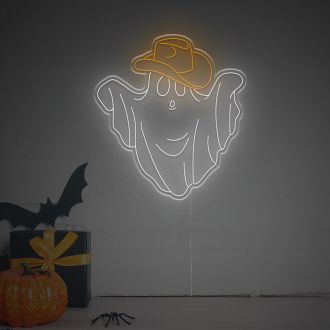 Halloween Cow Boy Ghost LED Neon Sign