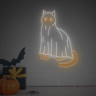 Halloween Cuty Cat Ghost Neon Sign LED Neon Sign