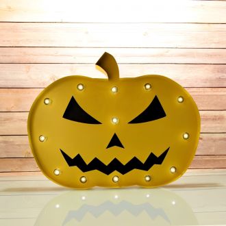 Steel Marquee Letter Halloween Pumpkin Jack-o-Lantern High-End Custom Zinc Metal Marquee Light Marquee Sign