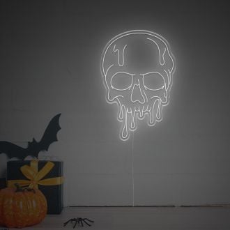 Halloween Melting Skull Head LED Neon Sign