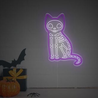 Halloween Night Cat Bone LED Neon Sign