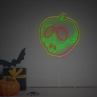 Halloween Skull Pision Apple LED Neon Sign