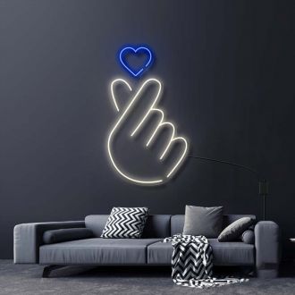 Hand Heart Korean Style Neon Sign
