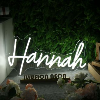 Hannah White Neon Sign
