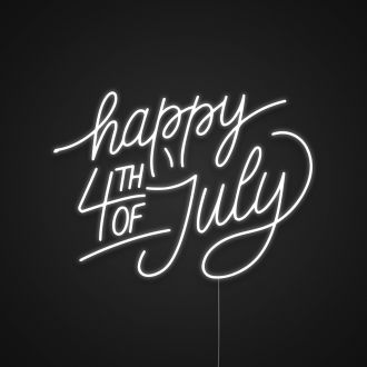 Happy 4th of July Neon Sign