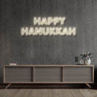 Happy Hanukkah Neon Sign
