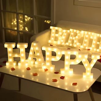 Steel Marquee Letter Happy Party Decor High-End Custom Zinc Metal Marquee Light Marquee Sign