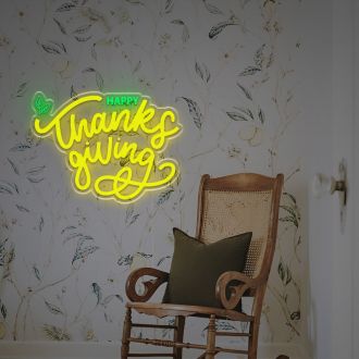 Happy Thank Giving Day LED Neon Sign