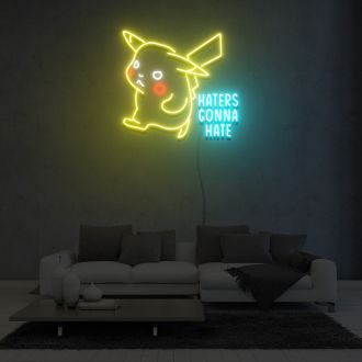 Haters Gonna Hate Neon Sign Fashion Custom Neon Sign Lights Night Lamp Led Neon Sign Light For Home Party MG10179
