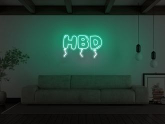 HBD Happy Birthday Neon Sign