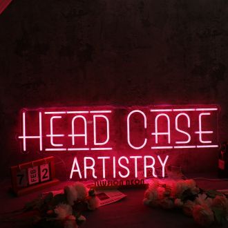 Head Case Artistry Red Neon Sign