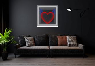 Heart And Horns Infinity Mirror Neon Sign
