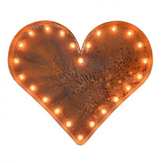 Heart Decor Vintage Light Up Sign Marquee Light