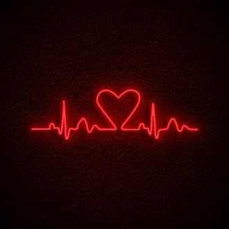 Heart Lines Neon Sign