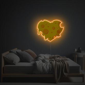 Heart Shaped Cheese LED Neon Acrylic Artwork