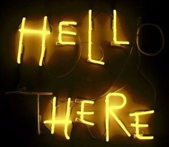 Hell Here Neon Sign Yellow Neon Light Hello There Neon Sign Wall Decoration